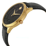 Movado 1881 Automatic Black Dial Black Leather Strap Watch For Men - 606875 Buy Now By Movado