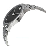 Movado Museum Diamonds Black Dial Silver Steel Strap Watch For Men - 606878 Buy Now By Movado