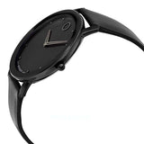 Movado Sapphire Black Dial Black Leather Strap Watch for Men - 606884 Buy Now By Movado