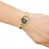 Movado Rondiro 22mm Black Dial Yellow Gold Steel Strap Watch For Women - 0606888 Buy Now By Movado