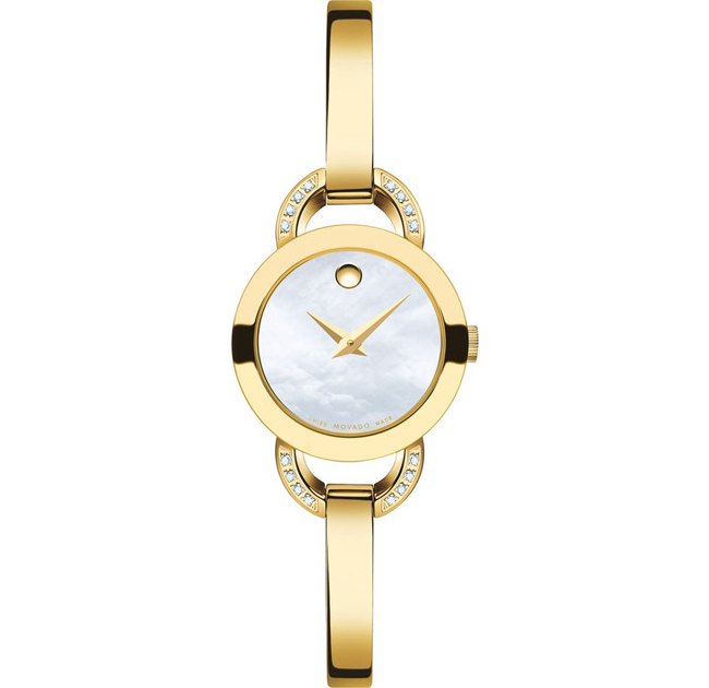Movado Rondiro Mother of Pearl Dial Gold Steel Strap Watch For Women - 0606889 Buy Now By Movado