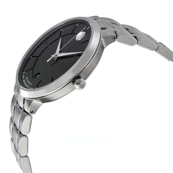 Movado 1881 Automatic Black Dial Silver Steel Strap Watch for Men - 606914 Buy Now By Movado