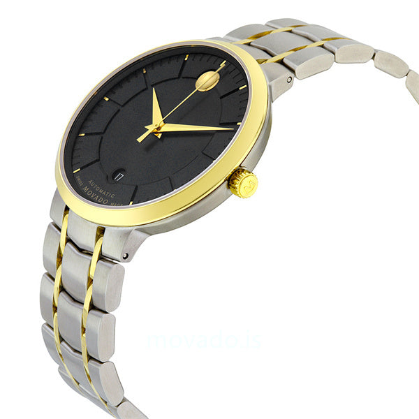 Movado 1881 Automatic Black Dial Two Tone Steel Strap Watch For Men - 0606916 Buy Now By Movado