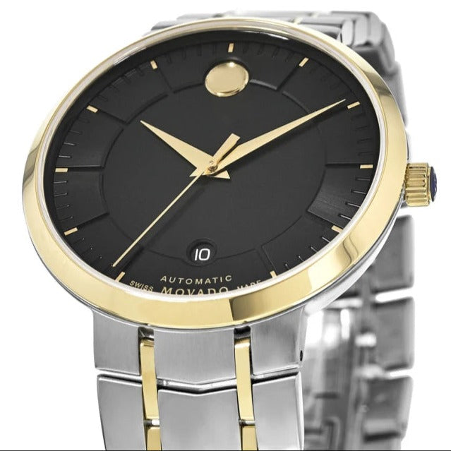 Movado 1881 Automatic Black Dial Two Tone Steel Strap Watch For Men - 0606916 Buy Now By Movado