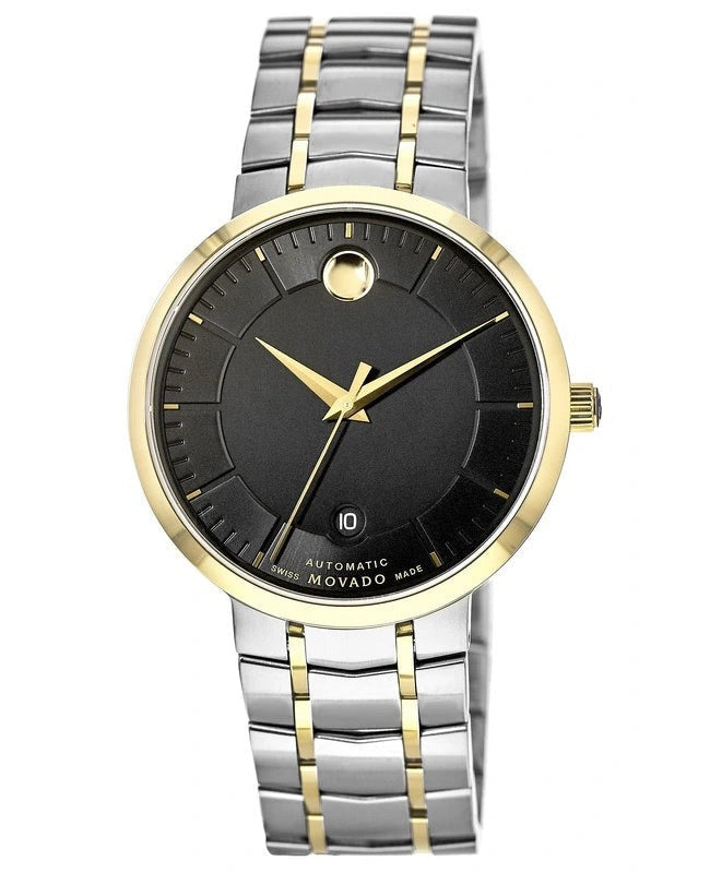 Movado 1881 Automatic Black Dial Two Tone Steel Strap Watch For Men - 0606916 Buy Now By Movado
