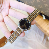 Movado Veturi Quartz Black Dial Two Tone Steel Strap Watch for Women - 0606933 Buy Now By Movado