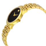 Movado Museum Classic Quartz Black Dial Gold Steel Strap Watch For Women - 0607005 Buy Now By Movado