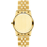 Movado Museum Classic Quartz Black Dial Gold Steel Strap Watch For Women - 0607005 Buy Now By Movado