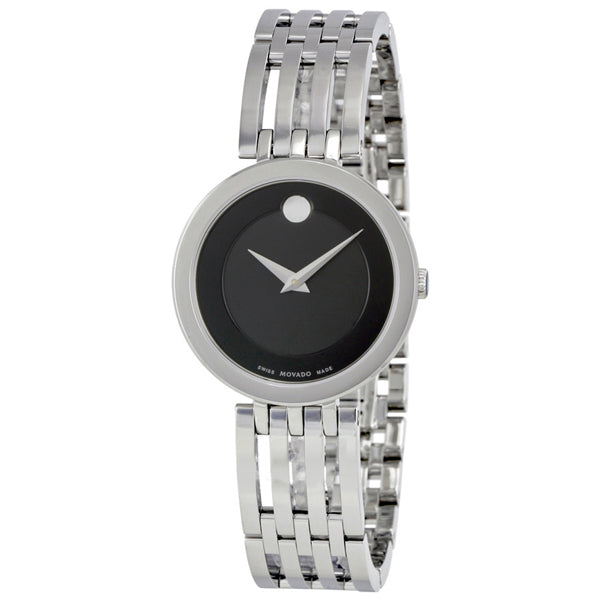 Movado Esperanza 28mm Black Dial Silver Steel Strap Watch For Women - 0607051 Buy Now By Movado