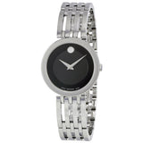 Movado Esperanza 28mm Black Dial Silver Steel Strap Watch For Women - 0607051 Buy Now By Movado