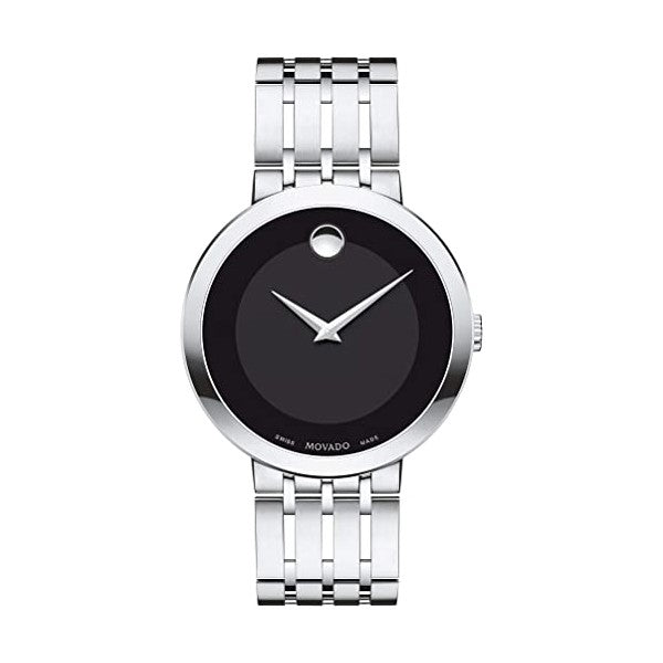 Movado Esperanza 39mm Black Dial Silver Steel Strap Watch For Men - 0607057 Buy Now By Movado