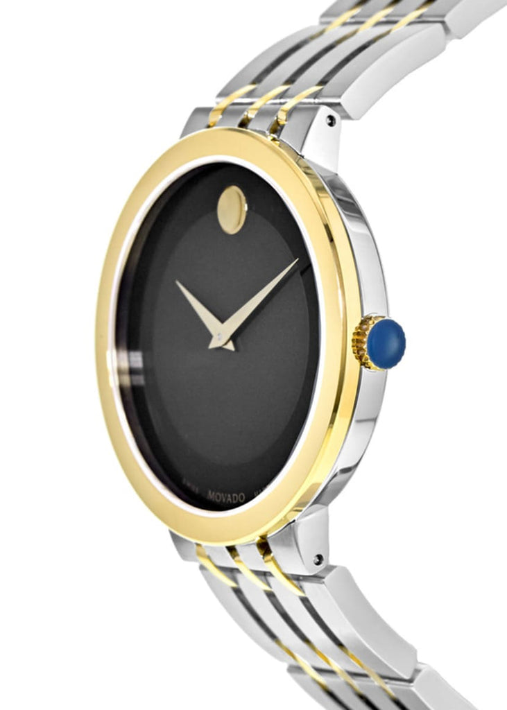 Movado Museum Esperanza Black Dial Two Tone Steel Strap Watch For Men - 0607058 Buy Now By Movado