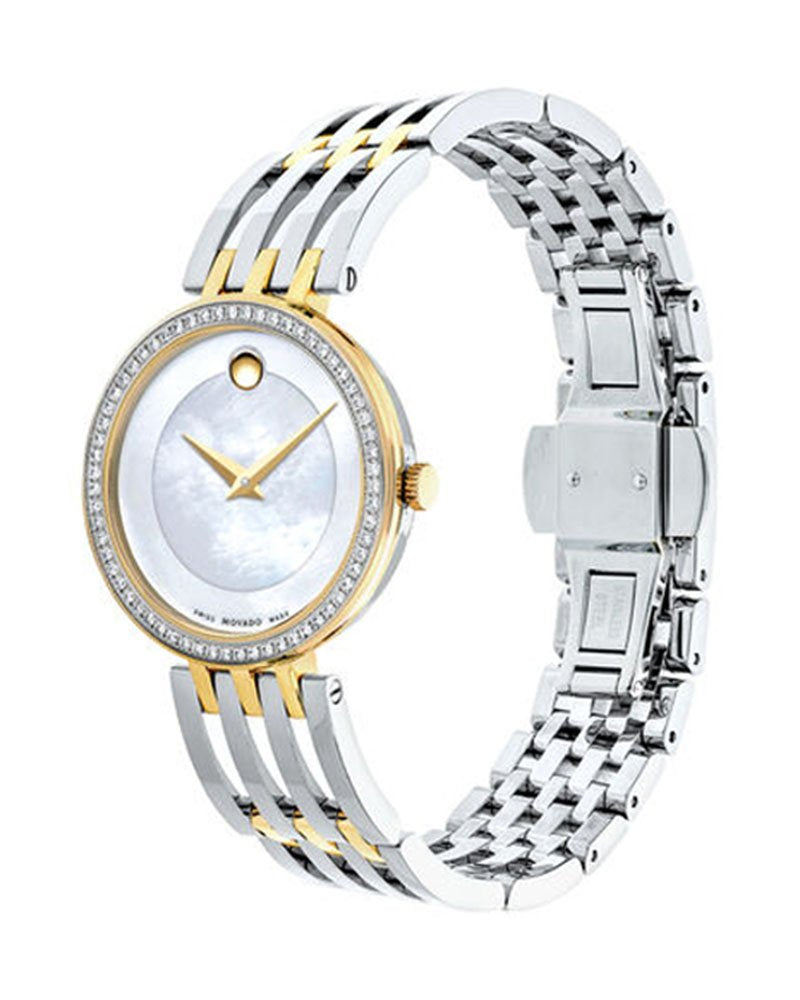Movado Esperanza Mother of Pearl Dial Two Tone Steel Strap Watch For Women - 0607085 Buy Now By Movado