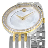 Movado Esperanza Mother of Pearl Dial Two Tone Steel Strap Watch For Women - 0607085 Buy Now By Movado