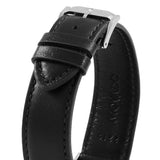 Movado Ultra Slim Black Dial Black Leather Strap Watch For Men - 0607086 Buy Now By Movado