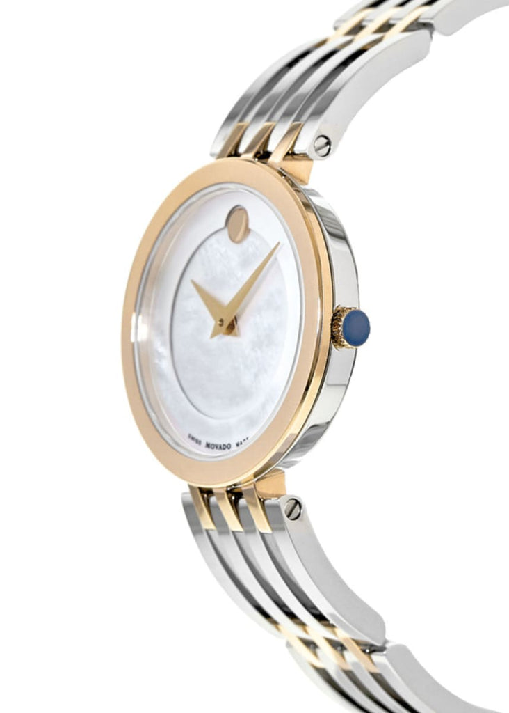 Movado Esperanza Mother of Pearl Dial Two Tone Steel Strap Watch For Women - 0607114 Buy Now By Movado