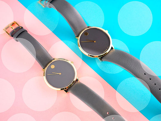 Movado 70th Anniversary Special Edition Grey Dial Grey Leather Strap Watch For Women - 0607140 Buy Now By Movado