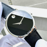 Movado Museum Classic Black Dial Black Leather Strap Watch for Men - 0607194 Buy Now By Movado