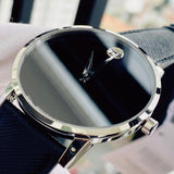 Movado Museum Classic Black Dial Black Leather Strap Watch for Men - 0607194 Buy Now By Movado