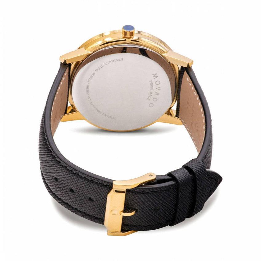 Movado Museum Classic Quartz Black Dial Black Leather Strap Watch for Men - 0607195 Buy Now By Movado