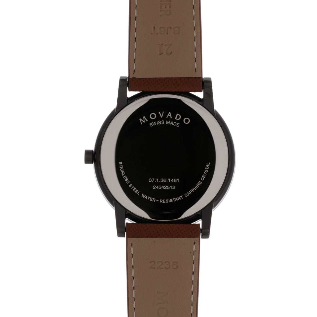 Movado Museum Classic Black Dial Brown Leather Strap Watch for Men - 0607198 Buy Now By Movado