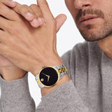 Movado Museum Classic Black Dial Two Tone Steel Strap Watch for Men - 0607200 Buy Now By Movado