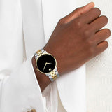 Movado Museum Classic Black Dial Two Tone Steel Strap Watch for Men - 0607200 Buy Now By Movado