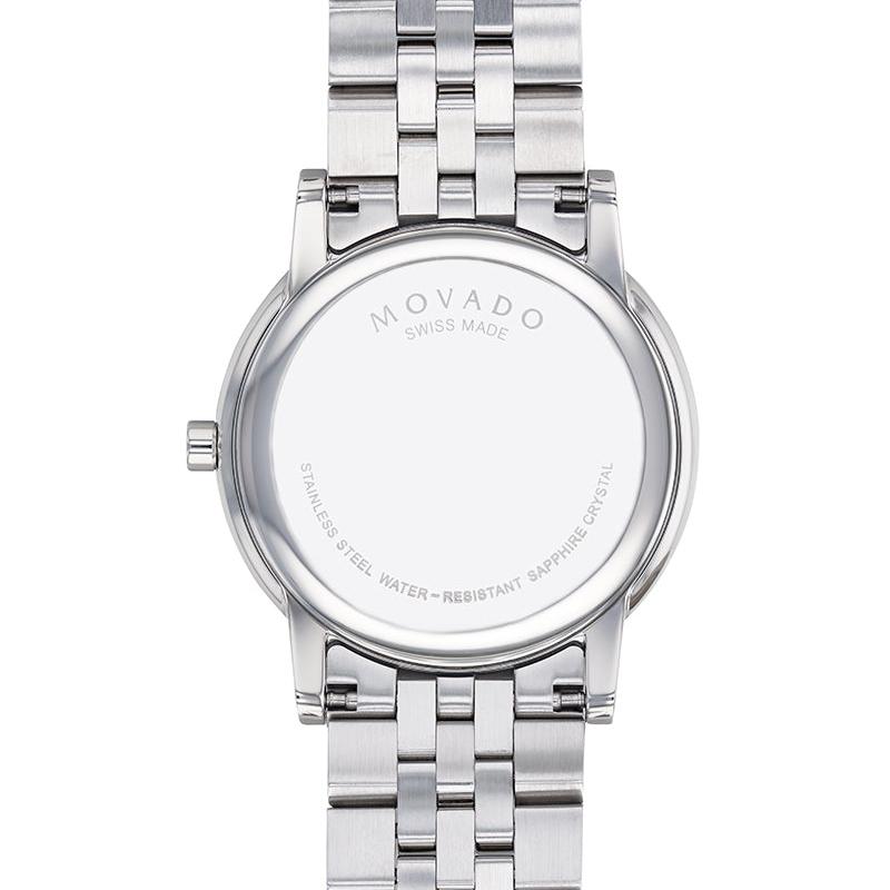 Movado Museum Classic Diamonds Black Dial Silver Steel Strap Watch for Men - 0607201 Buy Now By Movado