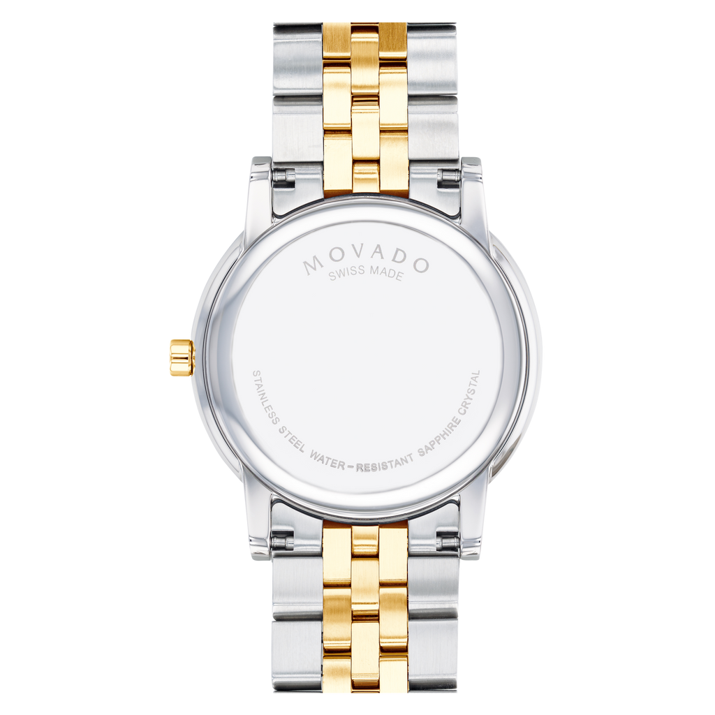 Movado Museum Classic Diamonds Black Dial Two Tone Steel Strap Watch for Men - 0607202 Buy Now By Movado