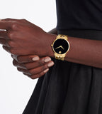 Movado Museum Classic Quartz Black Dial Gold Steel Strap Watch for Men - 0607203 Buy Now By Movado