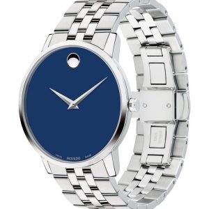Movado Museum Classic Blue Dial Silver Steel Strap Watch for Men - 0607212 Buy Now By Movado