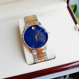 Movado Museum Classic Blue Dial Two Tone Steel Strap Watch for Men - 0607267 Buy Now By Movado