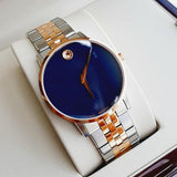 Movado Museum Classic Blue Dial Two Tone Steel Strap Watch for Men - 0607267 Buy Now By Movado