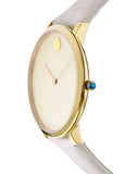 Movado 70th Anniversary Limited Edition White Dial White Leather Strap Watch For Women - 0607138 Buy Now By Movado