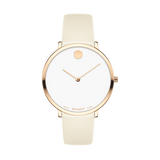 Movado Museum 70th Anniversary Special Edition White Dial White Leather Strap Watch For Women - 0607139 Buy Now By Movado