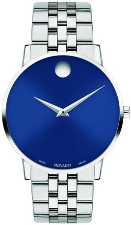 Movado Museum Classic Blue Dial Silver Steel Strap Watch for Men - 0607212 Buy Now By Movado