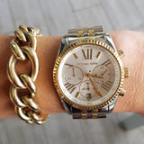 Michael Kors Lexington Silver Dial Two Tone Steel Strap Watch for Women - MK5955 Buy Now By Michael Kors