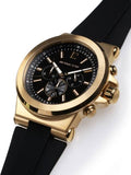 Michael Kors Dylan Chronograph Black Dial Black Rubber Strap Watch for Men - MK8445 Buy Now By Michael Kors
