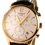 Tissot T Classic Tradition Chronograph White Dial Brown Leather Strap Watch For Men - T063.617.36.037.00 Buy Now By Tissot