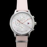 Tommy Hilfiger Blake Chronograph Silver Dial Pink Leather Strap Watch For Women - 1781906 Buy Now By Tommy Hilfiger