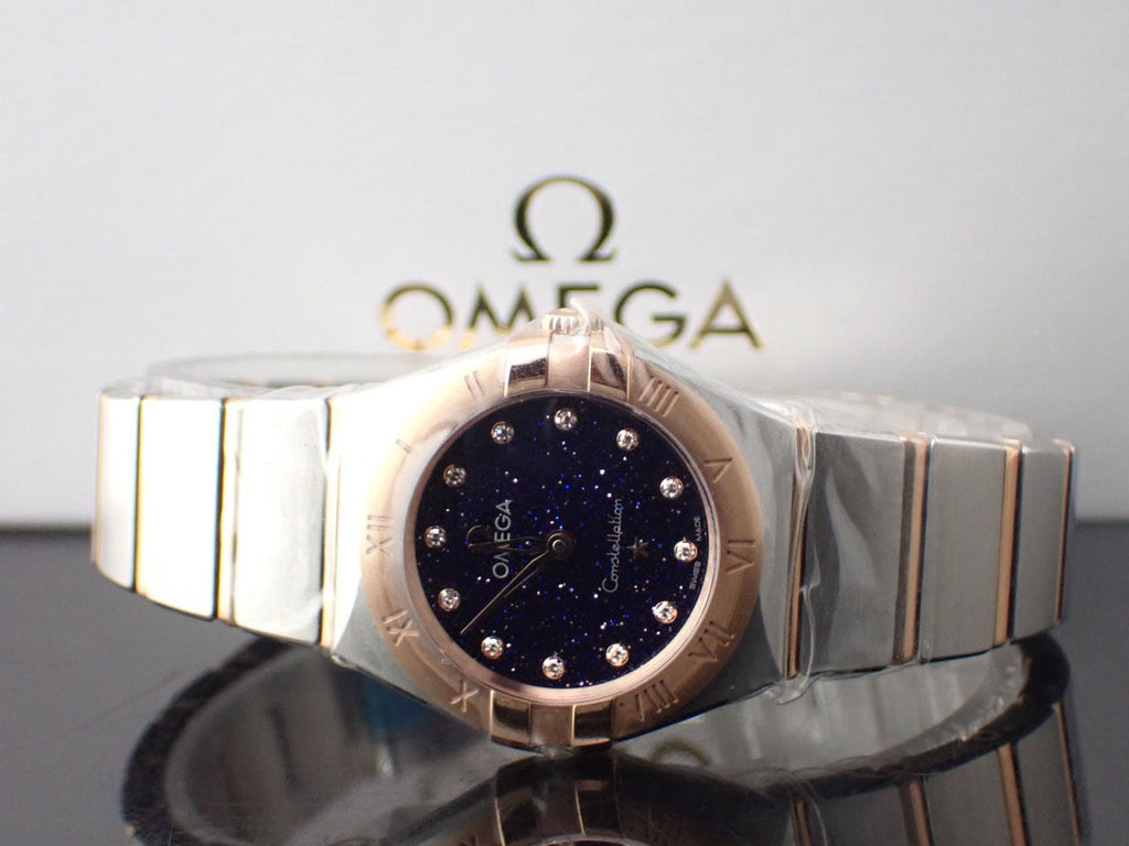 Omega Constellation Quartz Diamonds Blue Dial Two Tone Steel Strap Watch for Women - 131.20.25.60.53.002 Buy Now By Omega