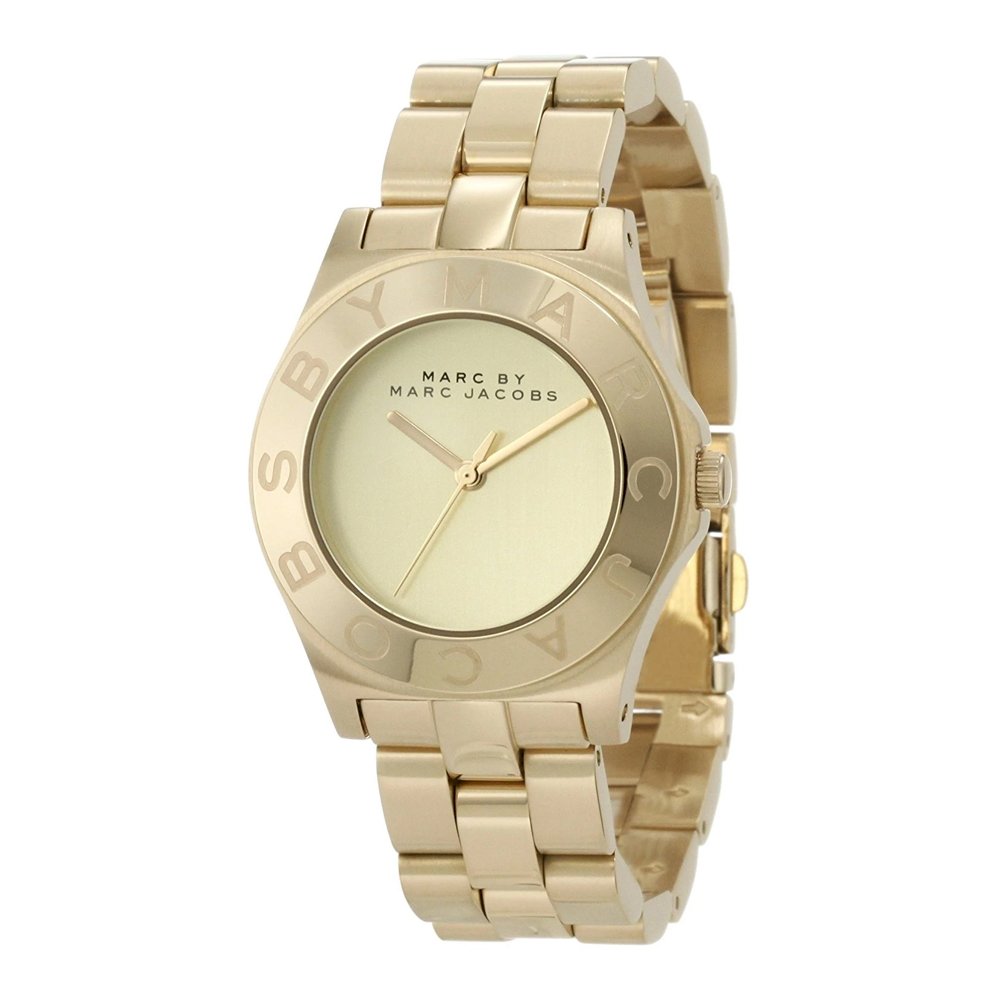 Marc Jacobs Blade Gold Dial Gold Steel Strap Watch for Women - MBM3126 Buy Now By Marc Jacobs