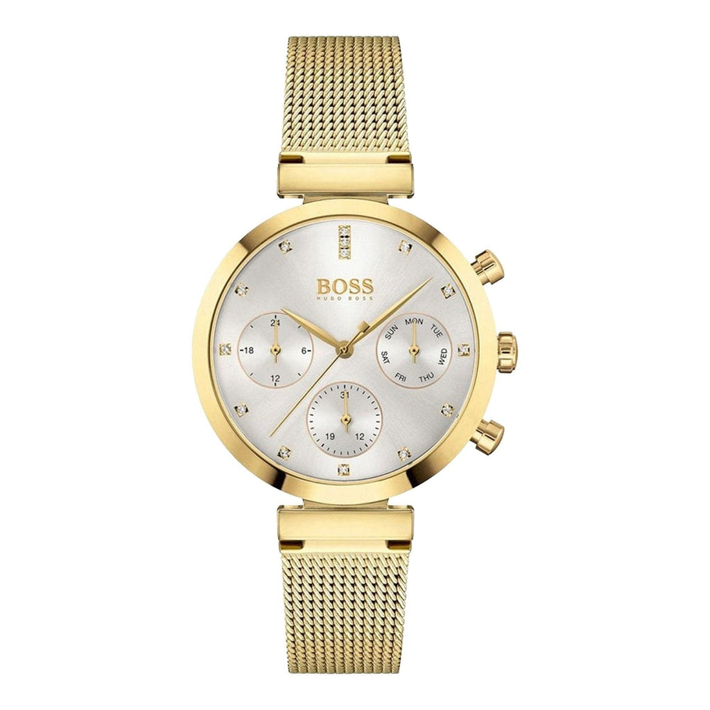 Hugo Boss Flawless White Dial Gold Mesh Bracelet Watch for Women - 1502552 Buy Now By Hugo Boss
