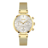 Hugo Boss Flawless White Dial Gold Mesh Bracelet Watch for Women - 1502552 Buy Now By Hugo Boss