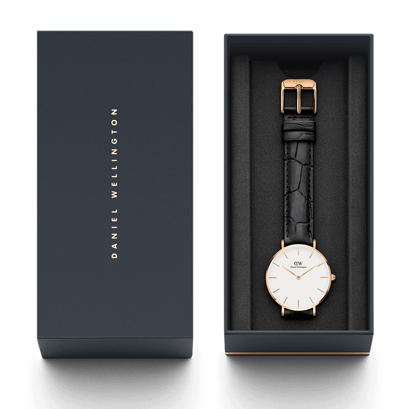 Daniel Wellington Classic Petite Reading White Dial Black Leather Strap Watch For Women - DW00100229 Buy Now By Daniel Wellington