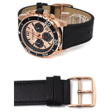 Coach Kent Chronograph Rose Gold Dial Black Leather Strap Watch for Men - 14602559 Buy Now By Coach