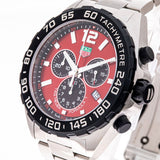Tag Heuer Formula 1 Chronograph Red Dial Silver Steel Strap Watch for Men - CAZ101AN.BA0842 Buy Now By Tag Heuer