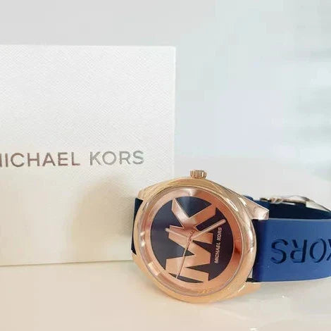 Michael Kors Janelle Three Hand Blue Dial Blue Rubber Strap Watch For Women - MK7140 Buy Now By Michael Kors