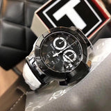 Tissot T Race Chronograph Black Dial White Rubber Strap Watch for Men - T048.417.27.057.05 Buy Now By Tissot