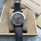 Burberry The City Grey Dial Black Leather Strap Watch for Men - BU9030 Buy Now By Burberry